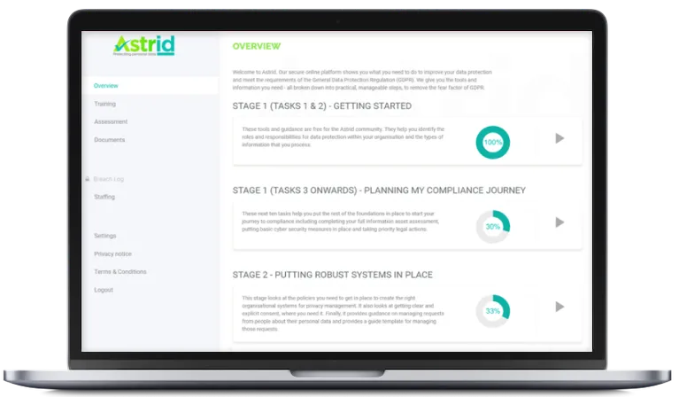 Astrid GDPR Web App & SaaS Portal Astrid GDPR Web App & SaaS Portal