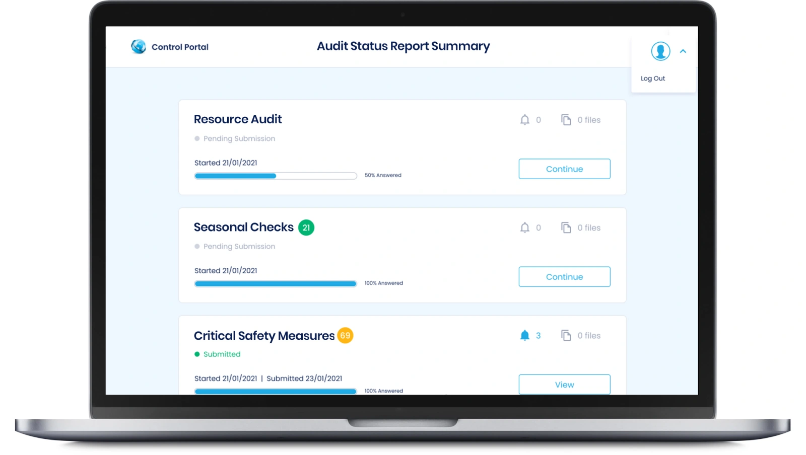 Audit tool SaaS example Audit tool SaaS example