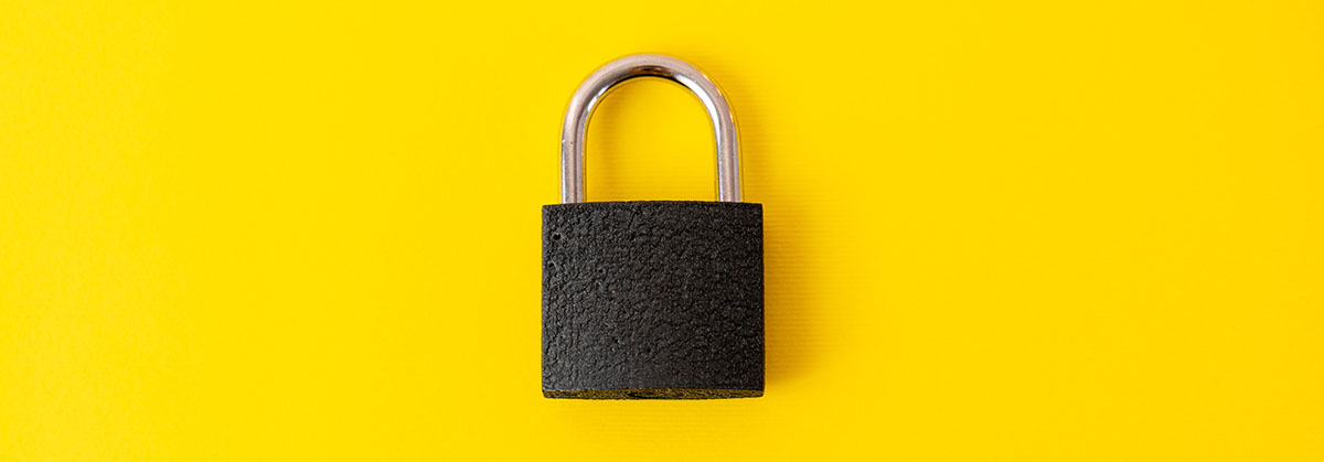 black and yellow padlock image
