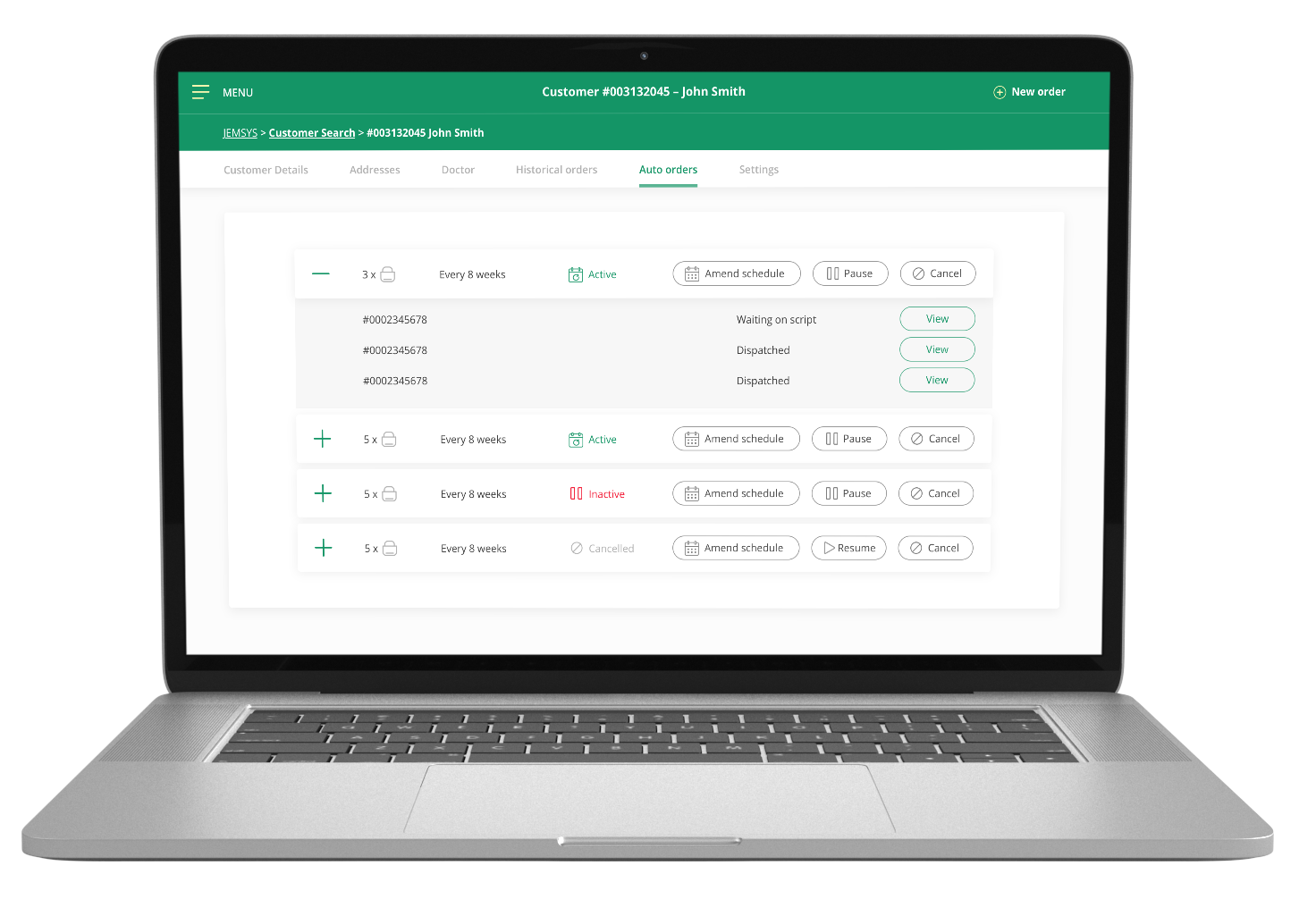 Prescription and Order Management Web App