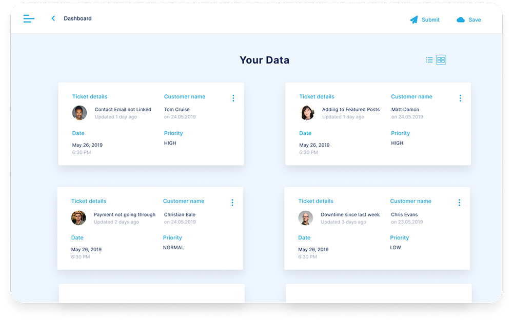 Data cards